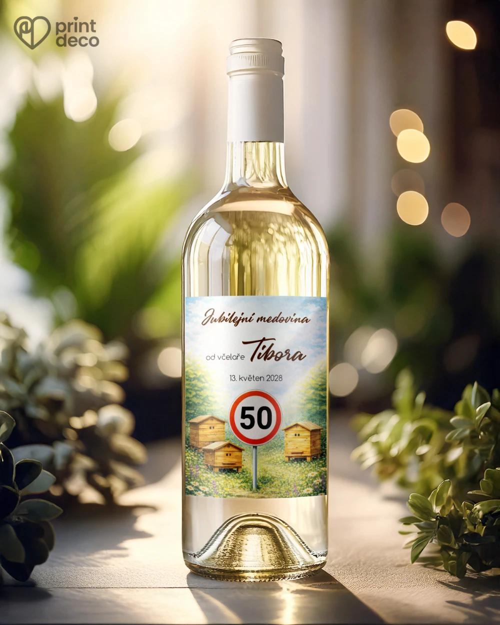 Jubilejní etikety na lahve pro včelaře 07 1/2