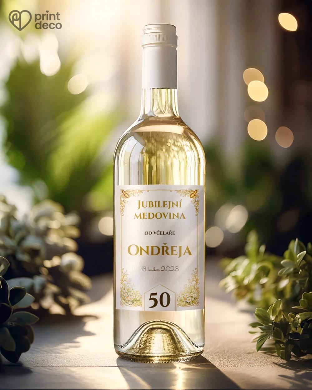 Jubilejní etikety na lahve pro včelaře 08 1/2