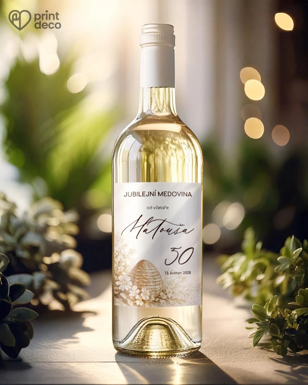 Jubilejní etikety na lahve pro včelaře 09 1/2