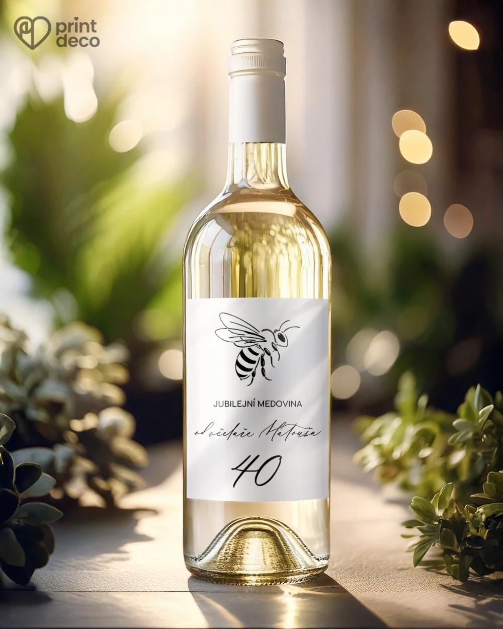 Jubilejní etikety na lahve pro včelaře 10 1/2