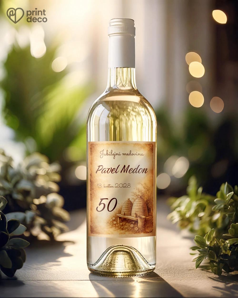 Jubilejní etikety na lahve pro včelaře 13 1/2