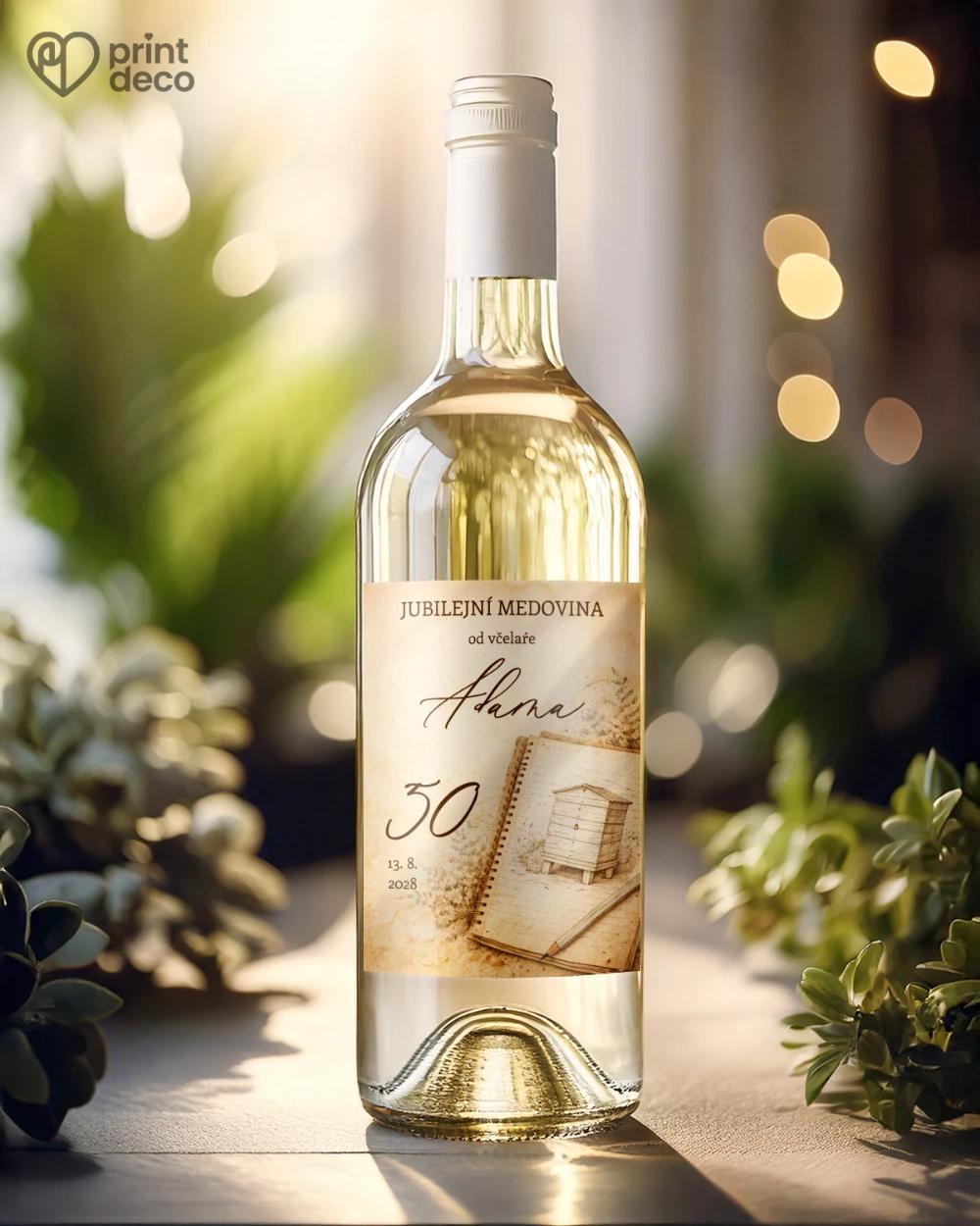 Jubilejní etikety na lahve pro včelaře 14 1/2