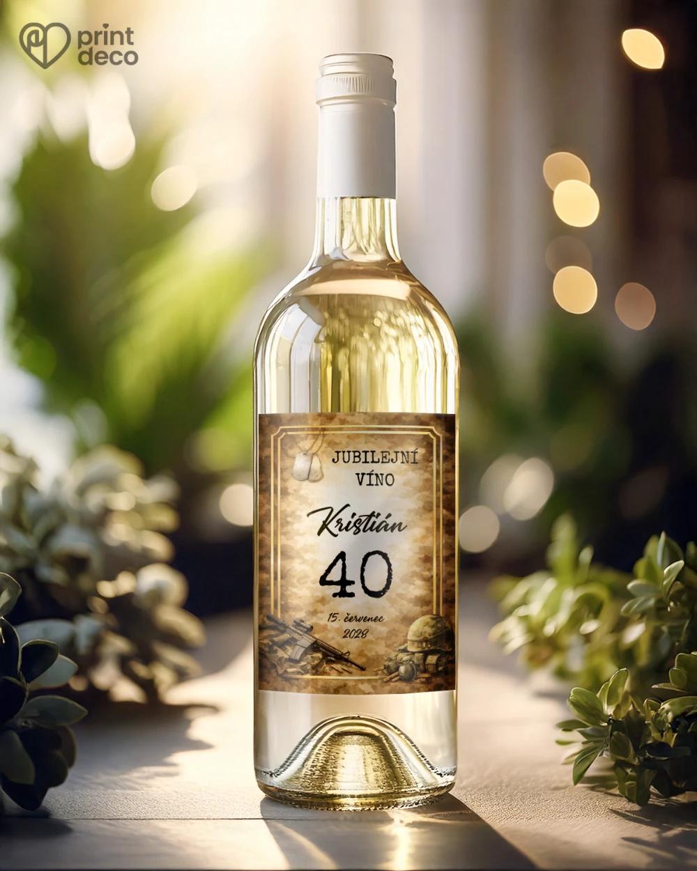 Jubilejní etikety na lahve pro vojáka 01 1/2