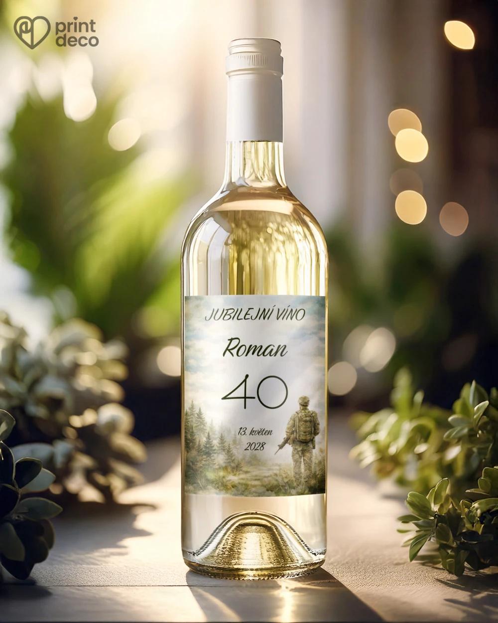 Jubilejní etikety na lahve pro vojáka 02 1/2