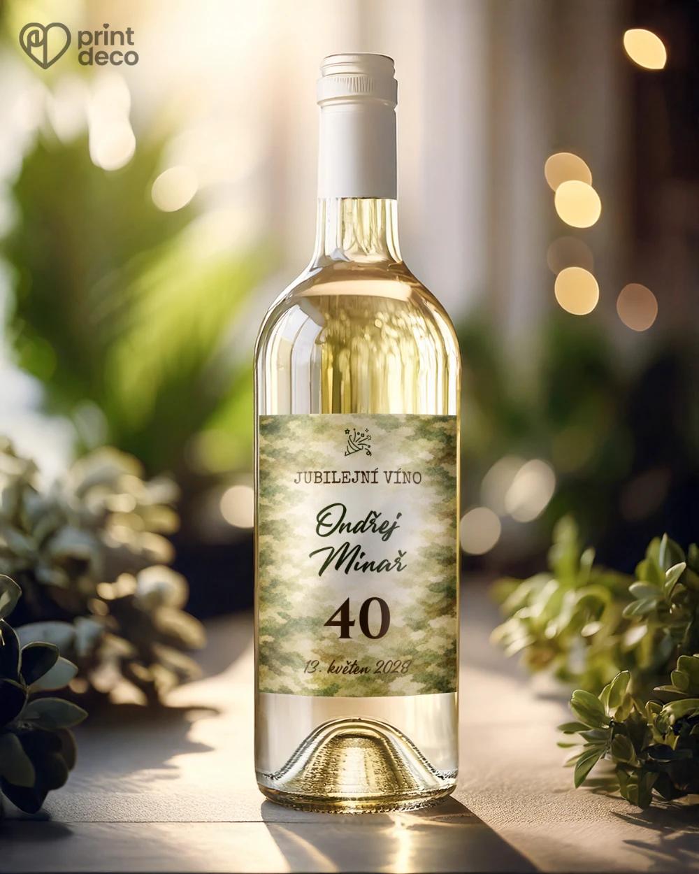 Jubilejní etikety na lahve pro vojáka 03 1/2