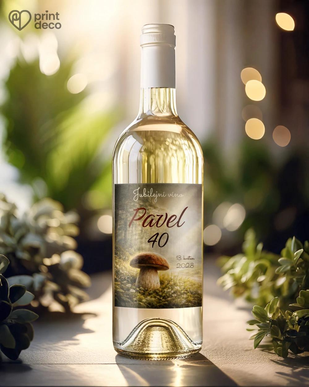 Jubilejní etikety na lahve pro houbaře 04 1/2