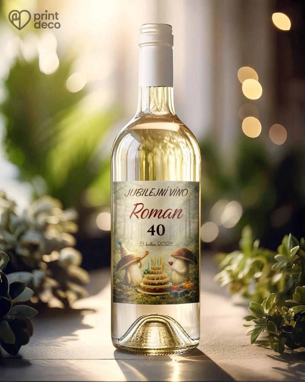 Jubilejní etikety na lahve pro houbaře 05 1/2