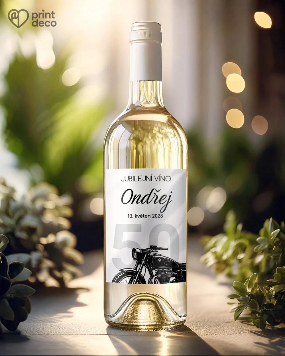 Jubilejní etikety na lahve pro motorkáře 03 1/2