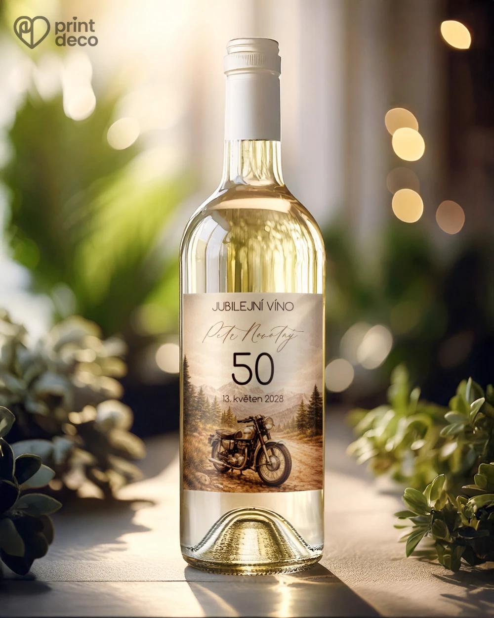 Jubilejní etikety na lahve pro motorkáře 05 1/2
