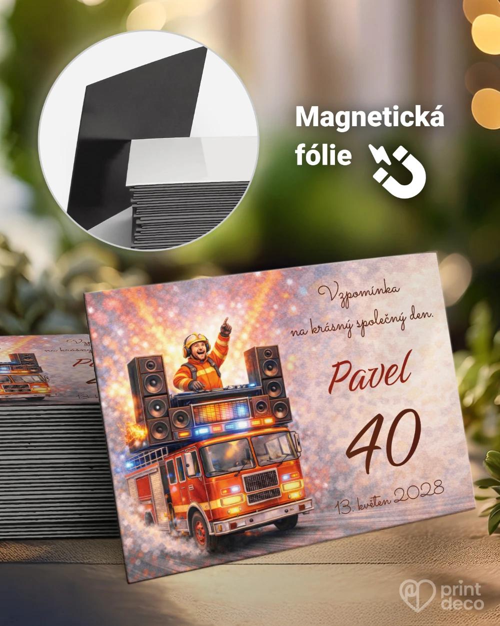 Památeční magnetky z oslavy pro hasiče 04 0/1