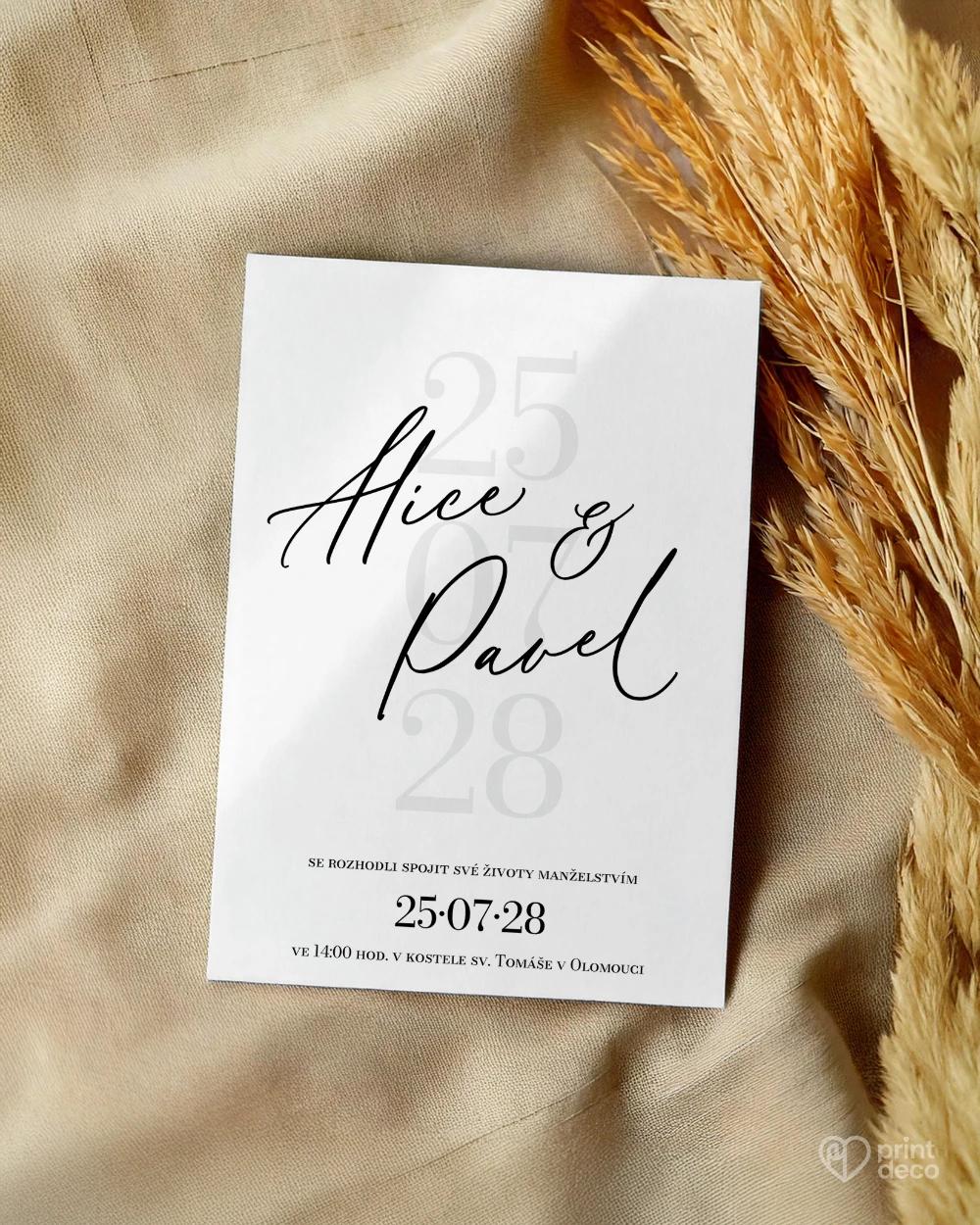 Svatební oznámení – Jemná elegance II 1/2