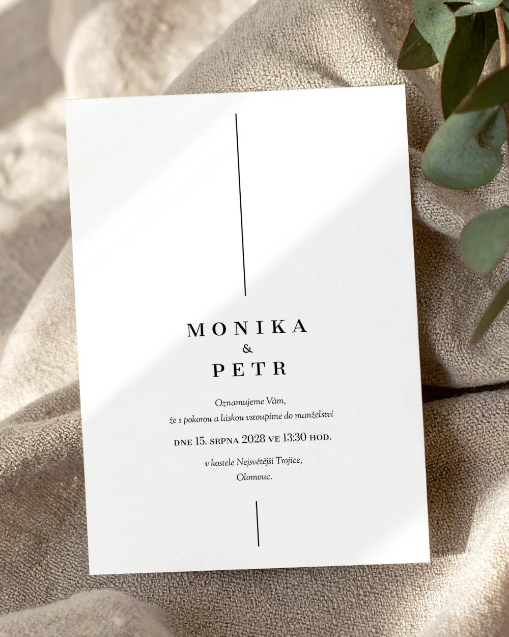 Svatební oznámení – Jedna linie 0/2