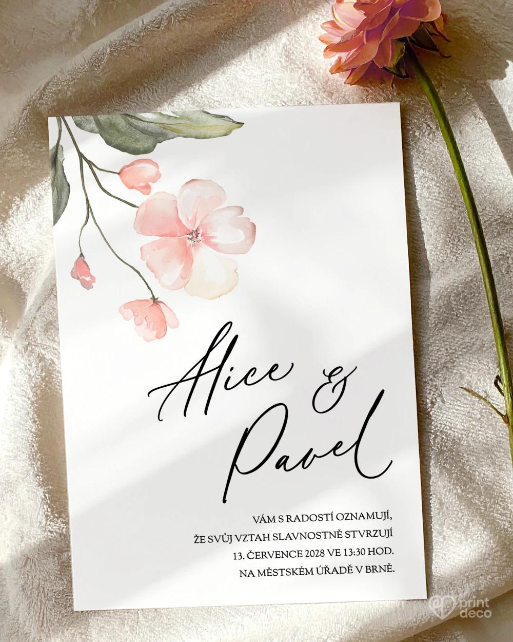 Svatební oznámení – Květinový slib II 0/2