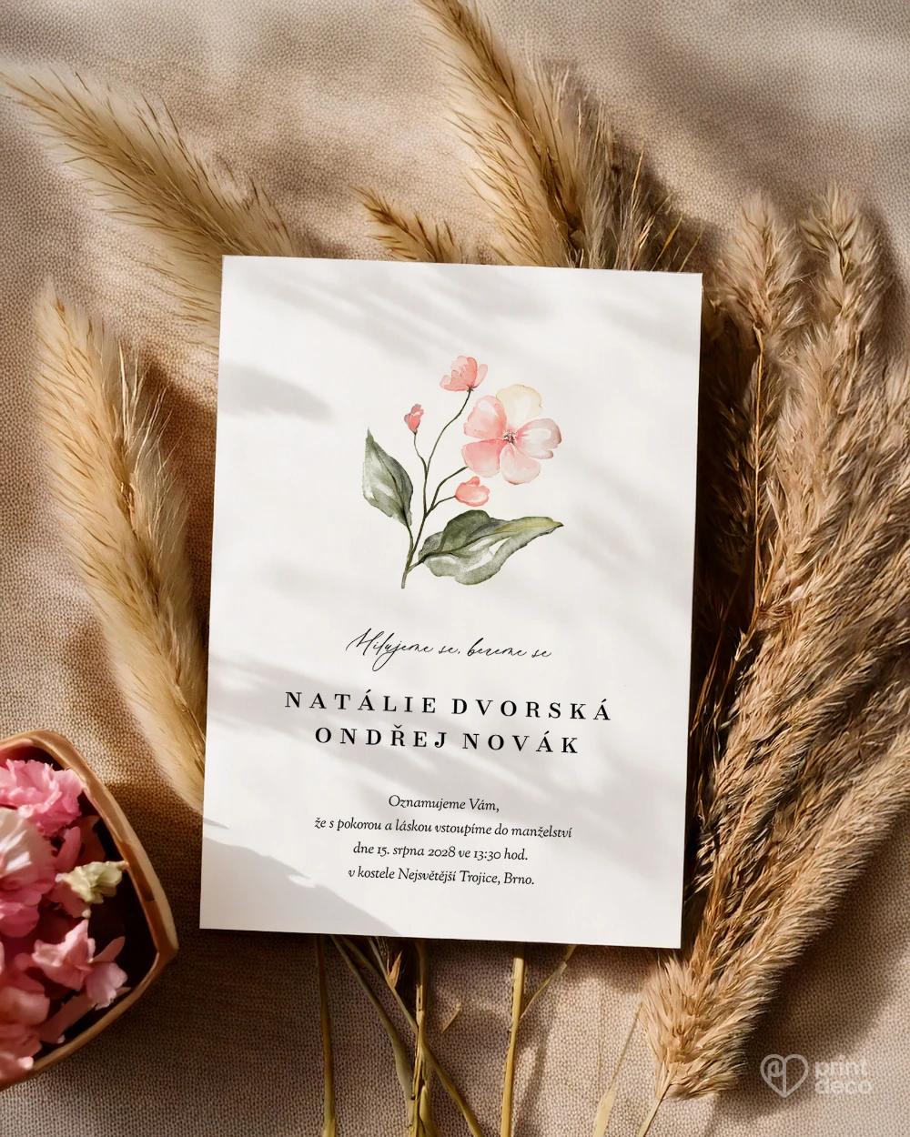 Svatební oznámení – Květinový slib III 1/2