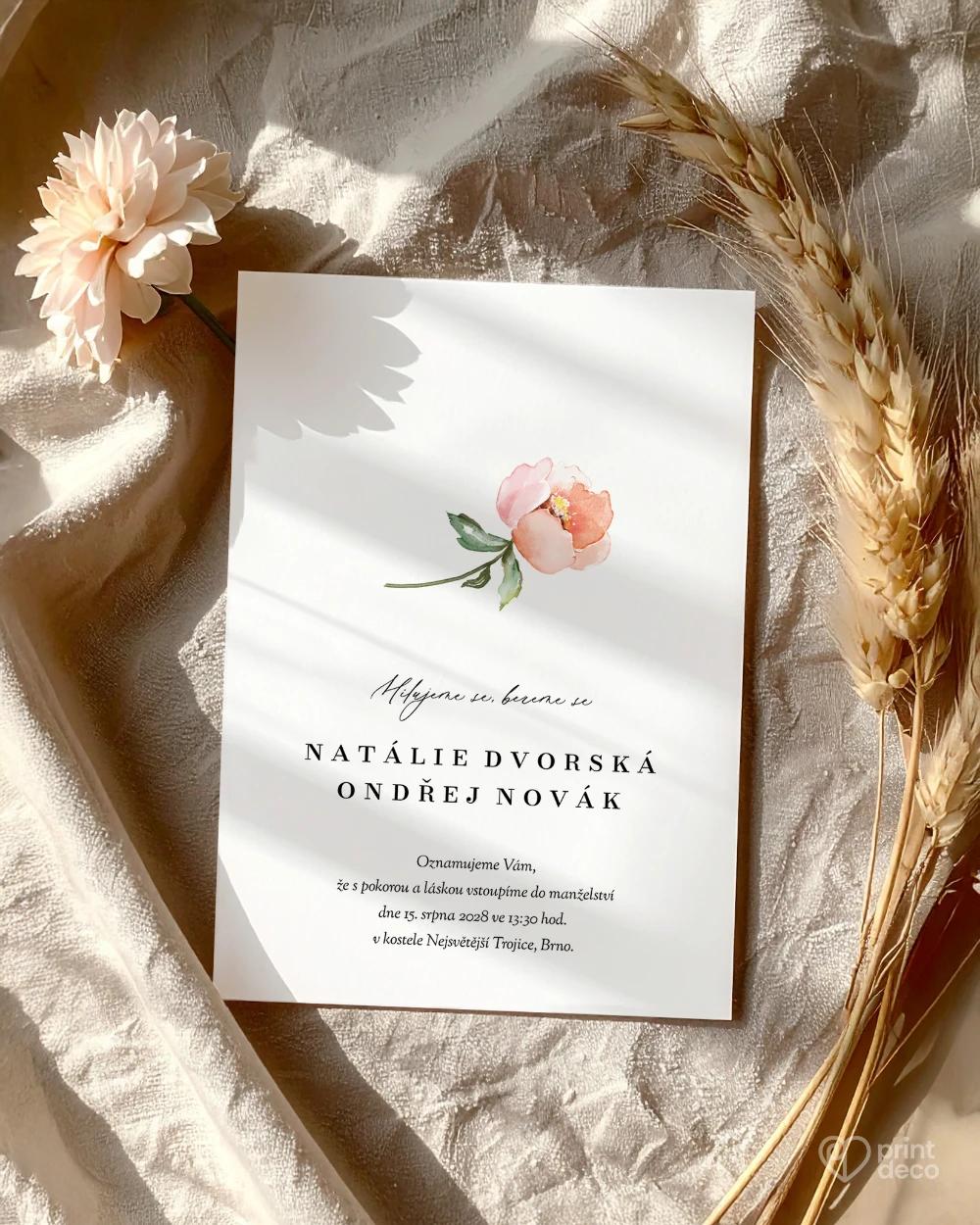 Svatební oznámení – Květinový slib IV 1/2