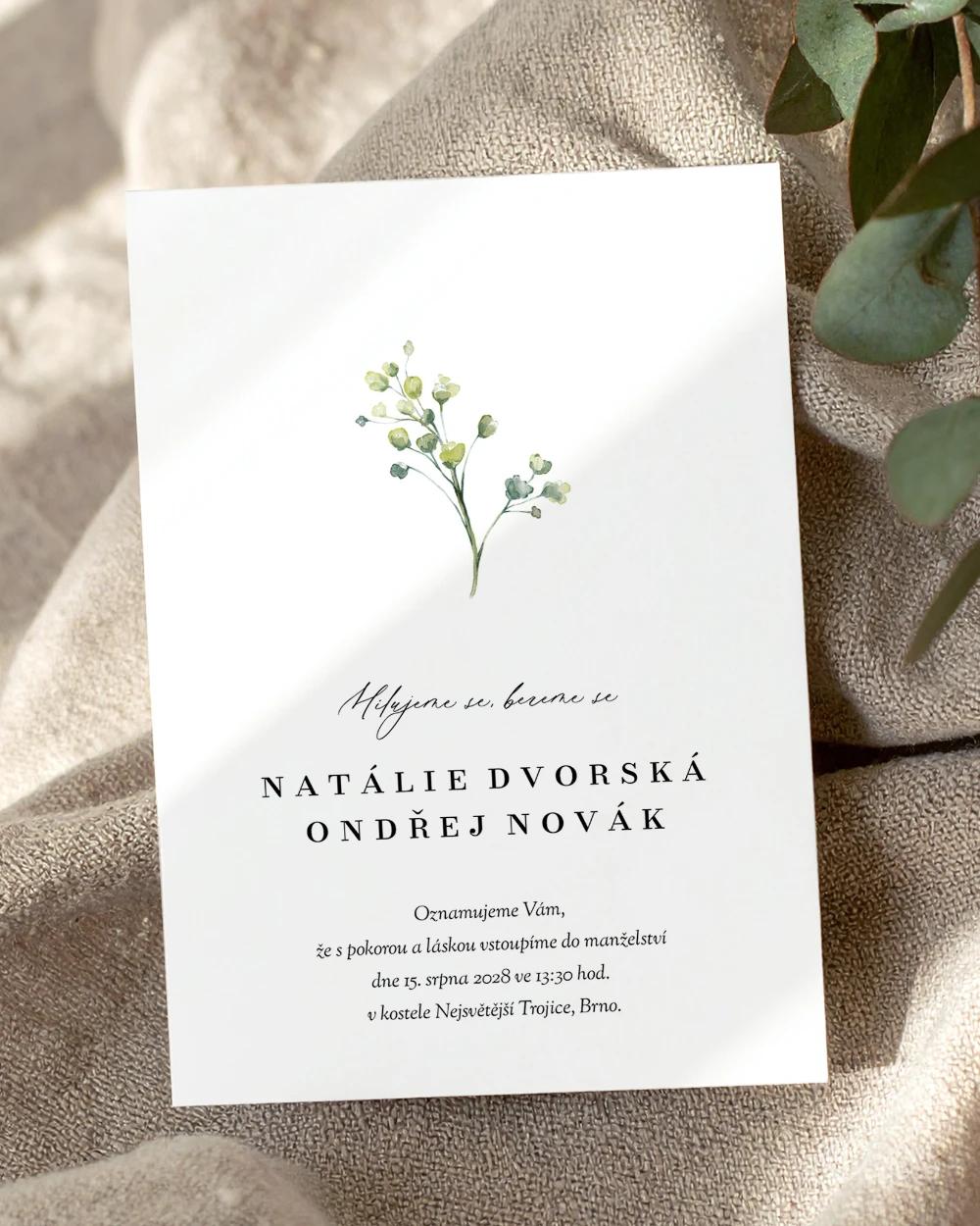Svatební oznámení – Greenery VIII 0/2