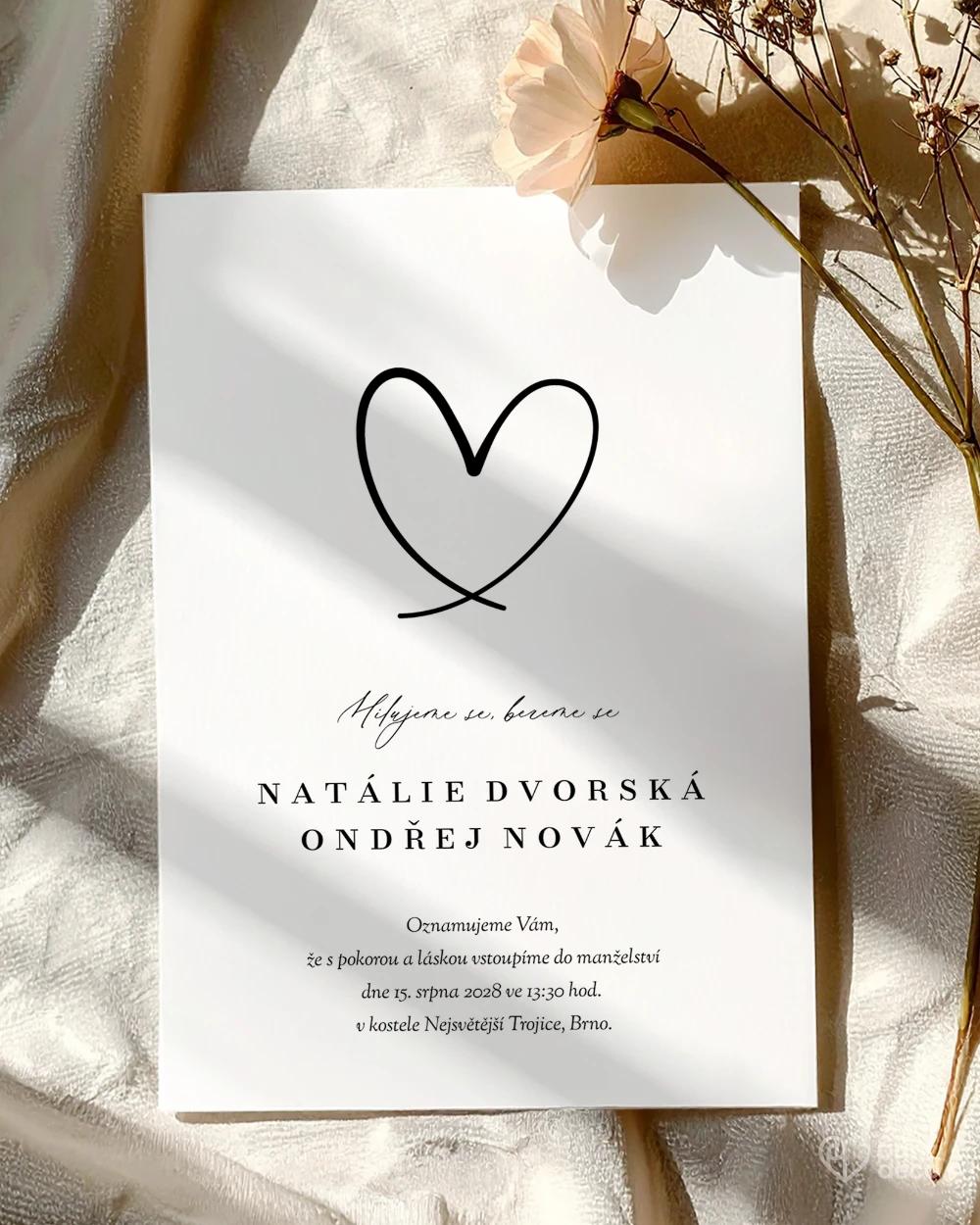 Svatební oznámení – Jedno srdce II 0/2