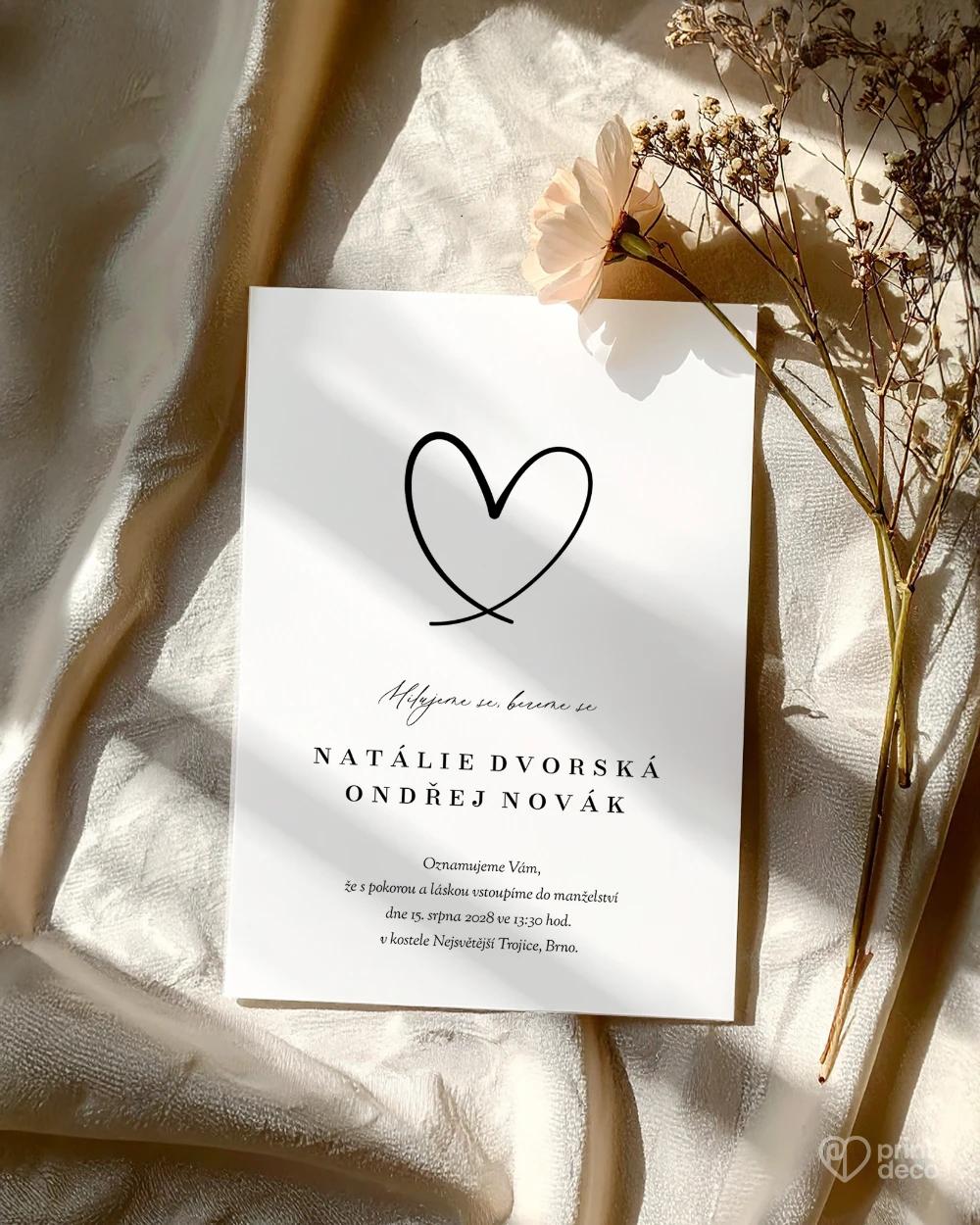 Svatební oznámení – Jedno srdce II 1/2