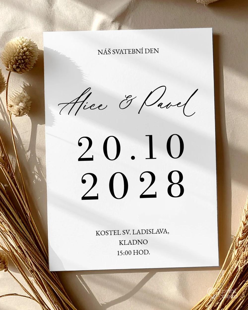 Svatební oznámení – Náš den 0/2