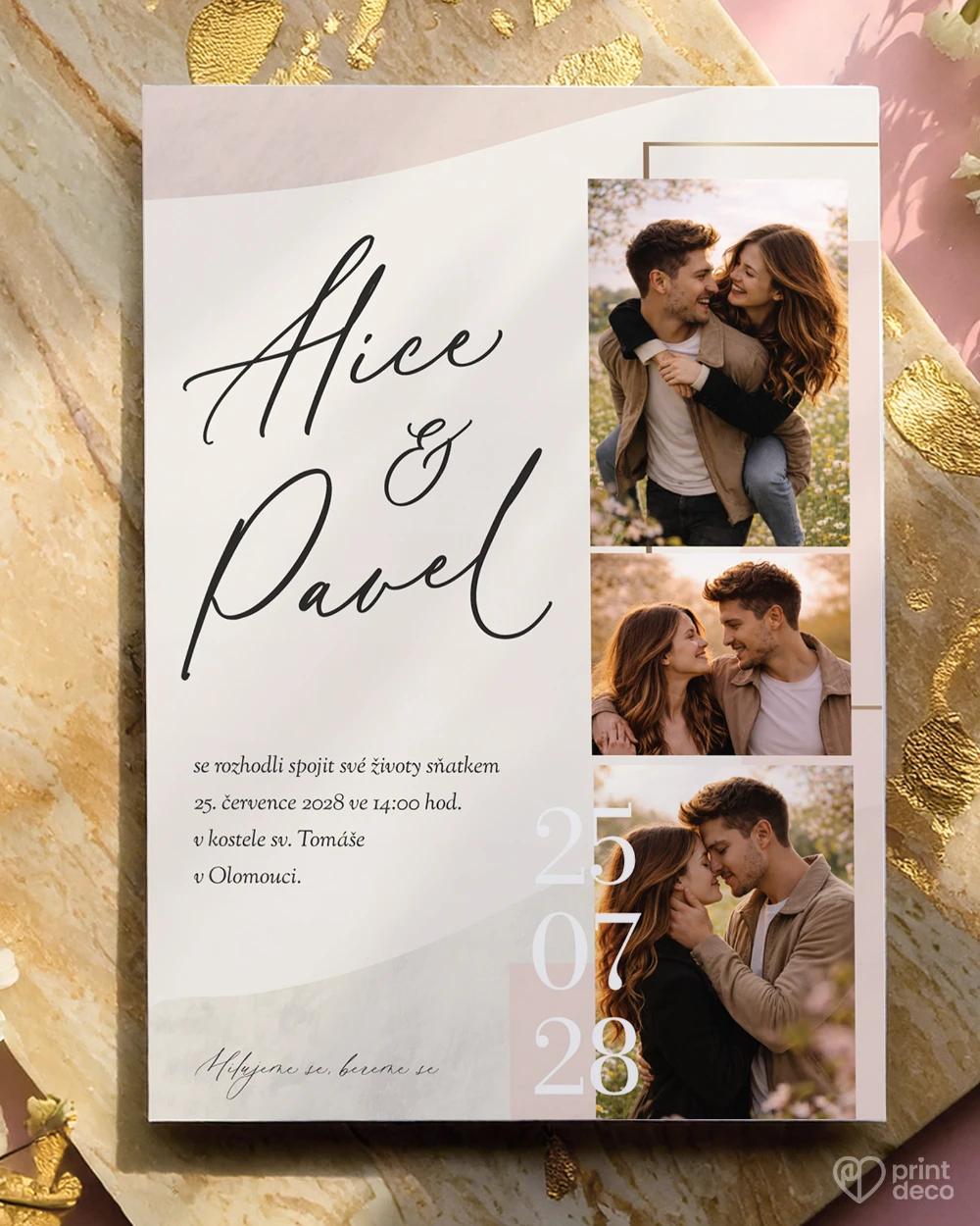 Svatební oznámení s fotografií – Náš příběh II 0/2
