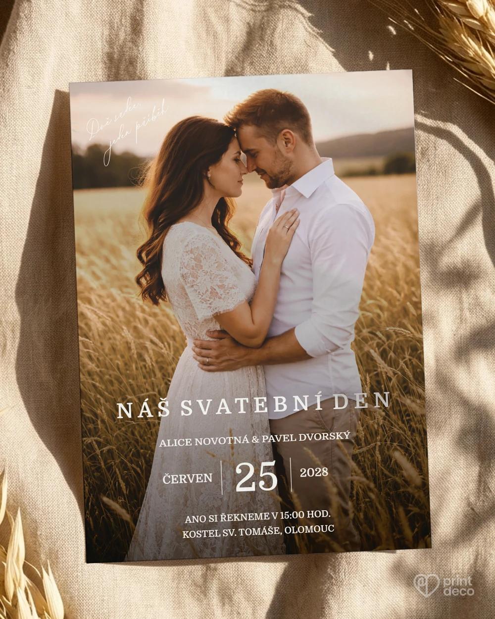 Svatební oznámení s fotografií – O nás dvou 0/2