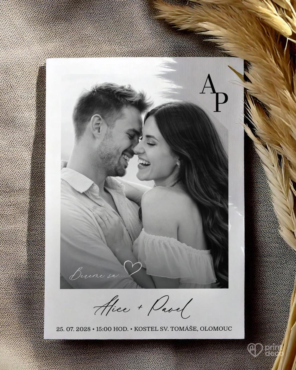 Svatební oznámení s fotografií – O nás dvou II 0/2