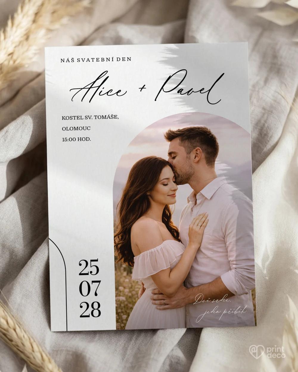 Svatební oznámení s fotografií – Geometrická láska II 0/2