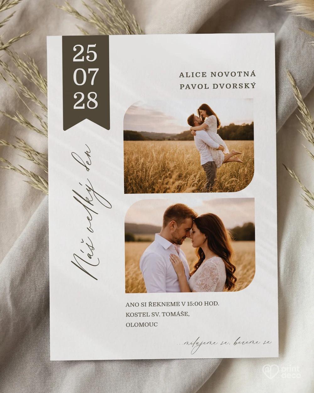Svatební oznámení s fotografií – V jednotě spojeni 0/2
