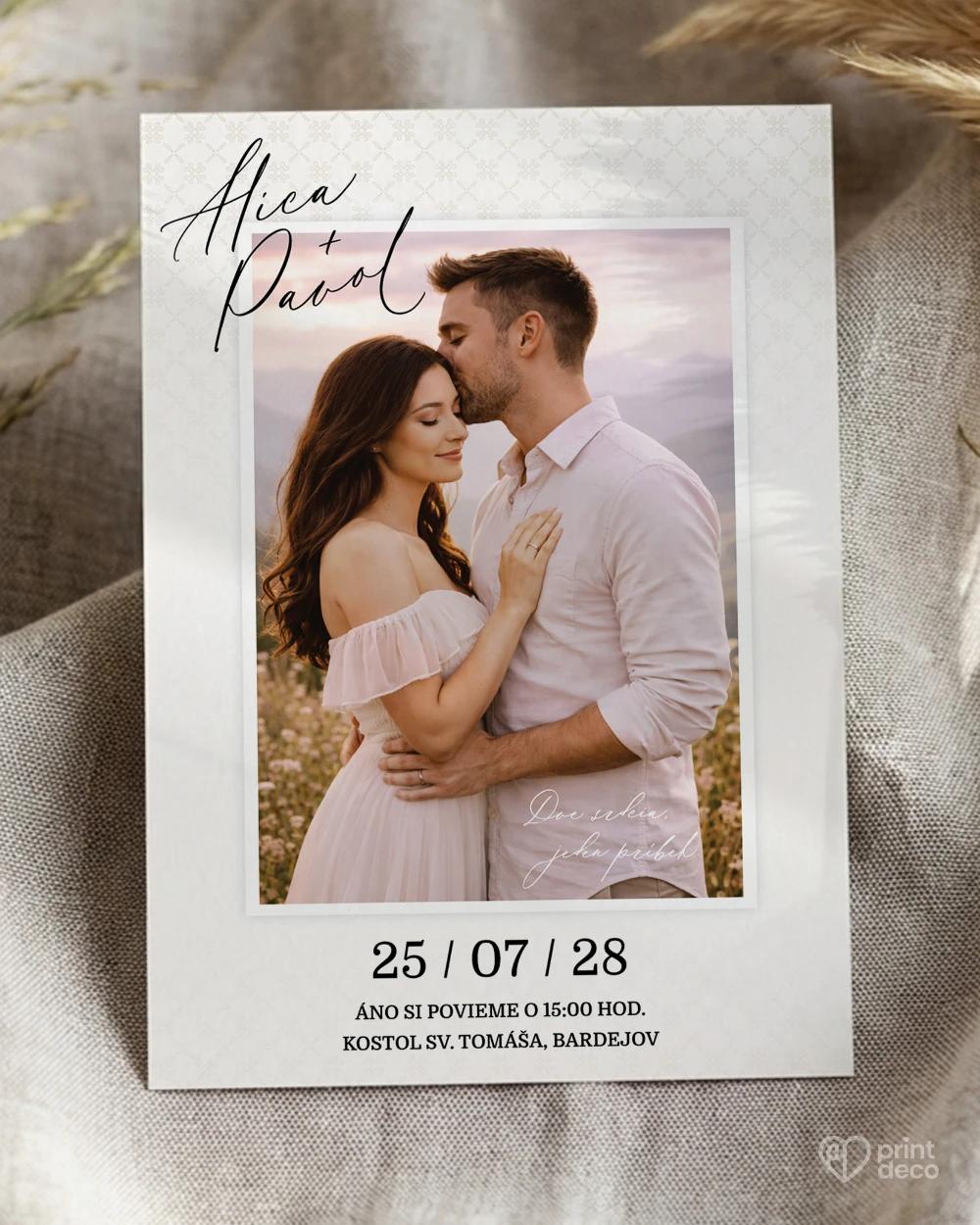 Svatební oznámení s fotografií – V jemném spojení 0/2