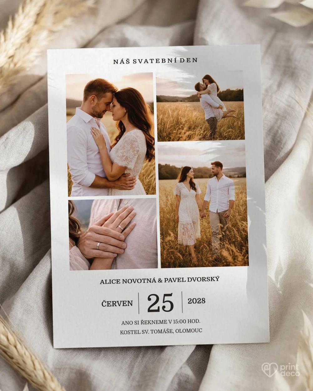 Svatební oznámení s fotografií – Náš příběh V 0/2