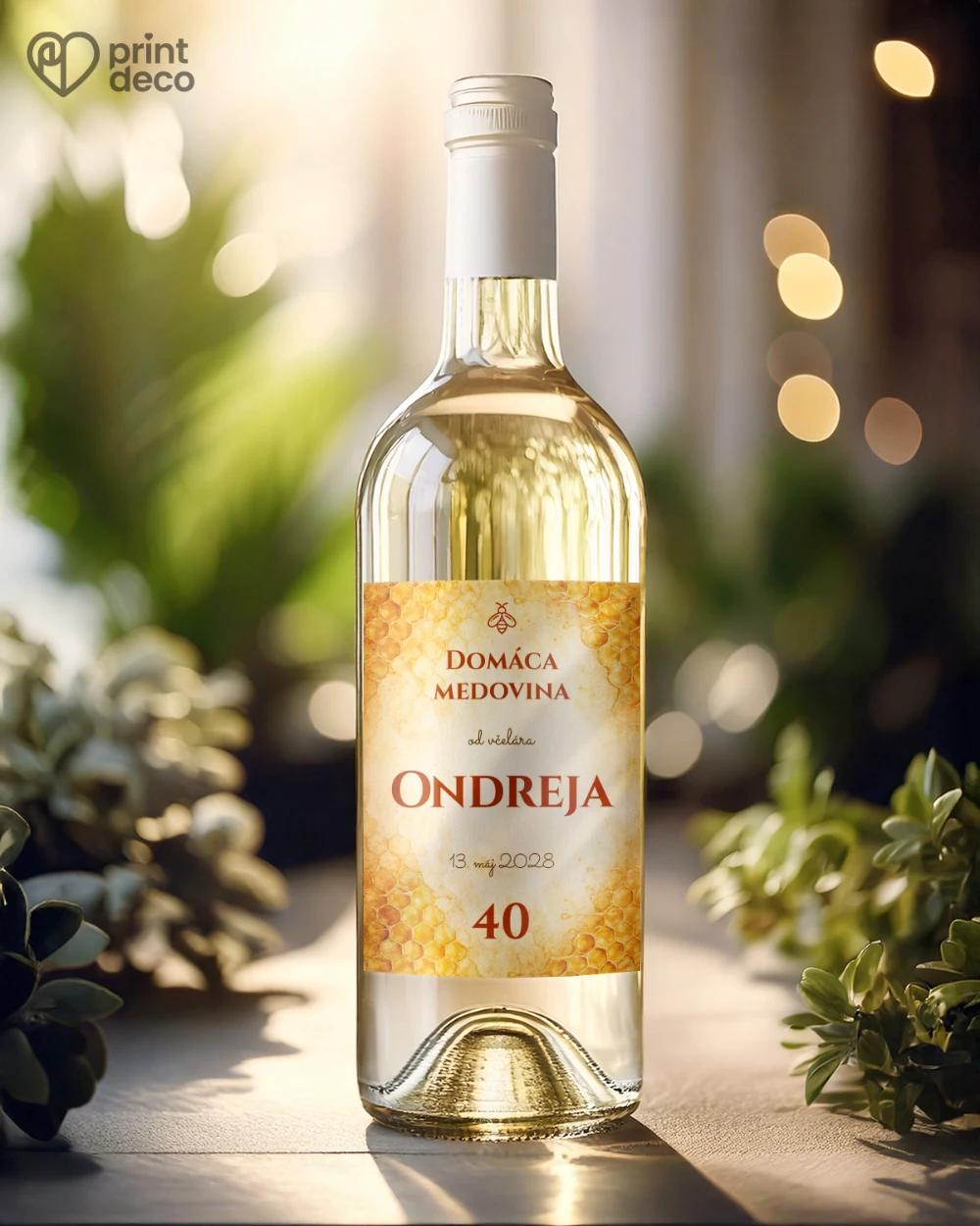 Jubilejní etikety na lahve pro včelaře 12 1/2