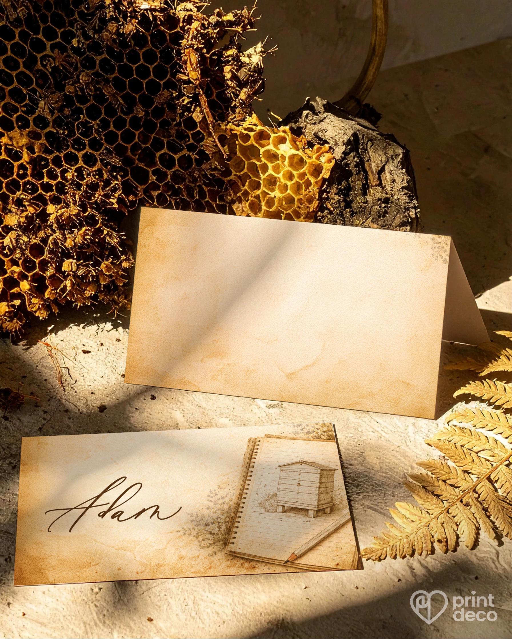 Jmenovky na oslavu pro včelaře 14 1/2