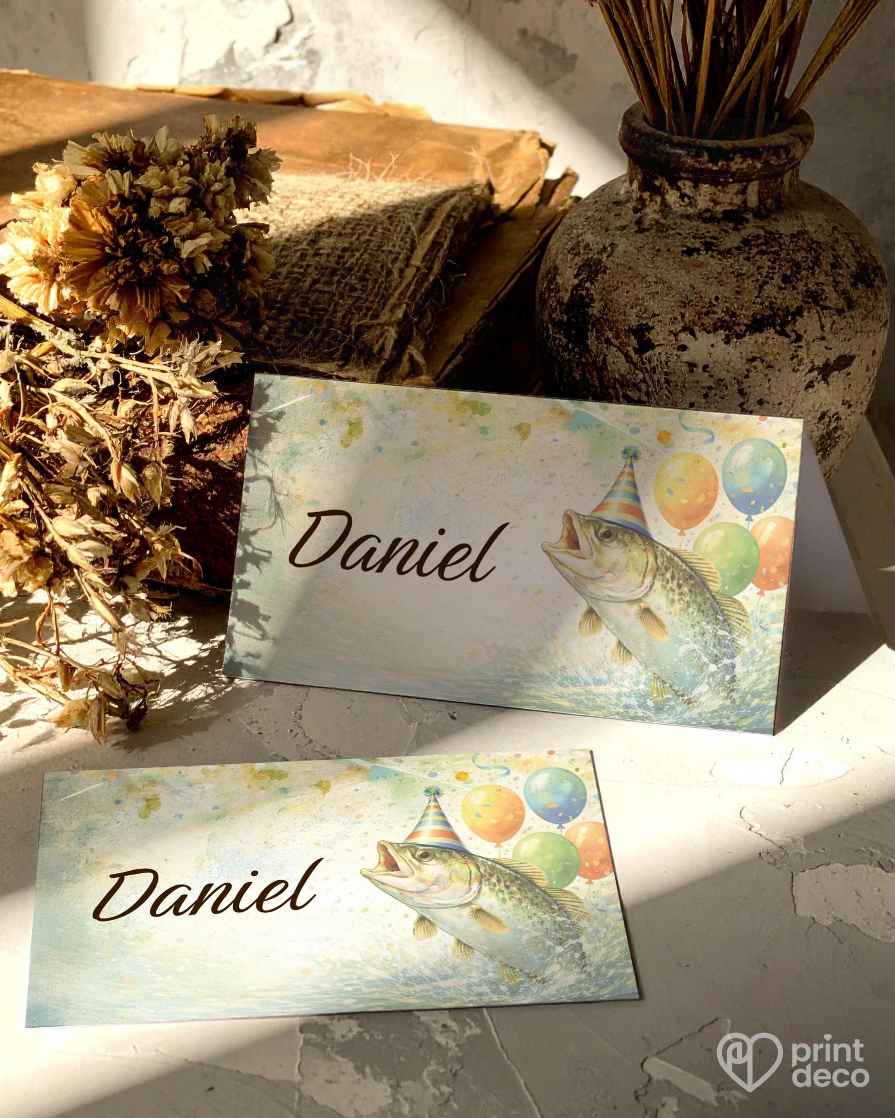 Jmenovky na oslavu Rybář 08