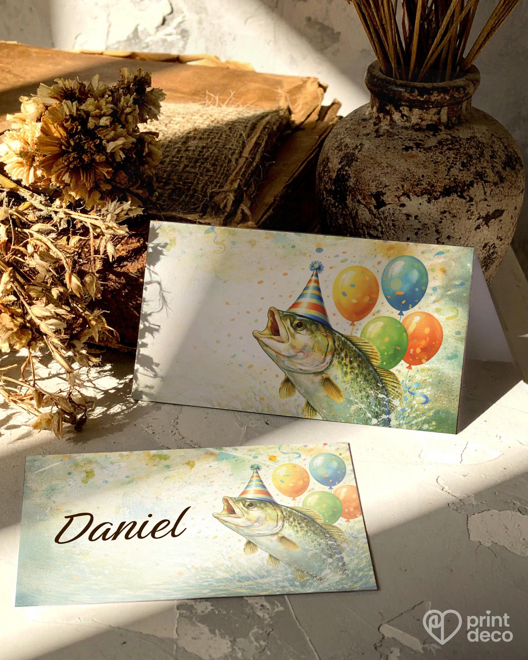 Jmenovky na oslavu Rybář 08 1/2