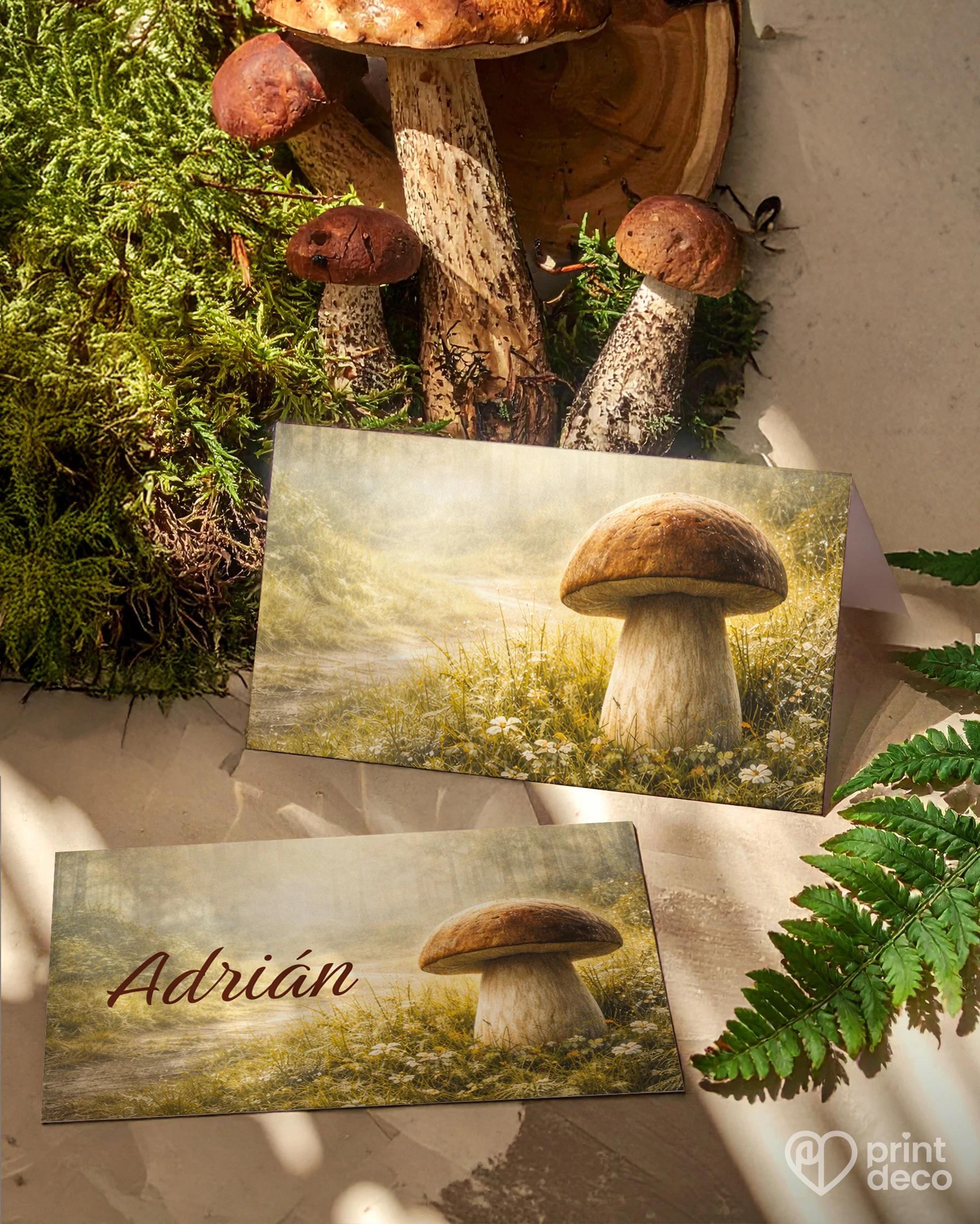 Jmenovky na oslavu pro houbaře 04 1/2