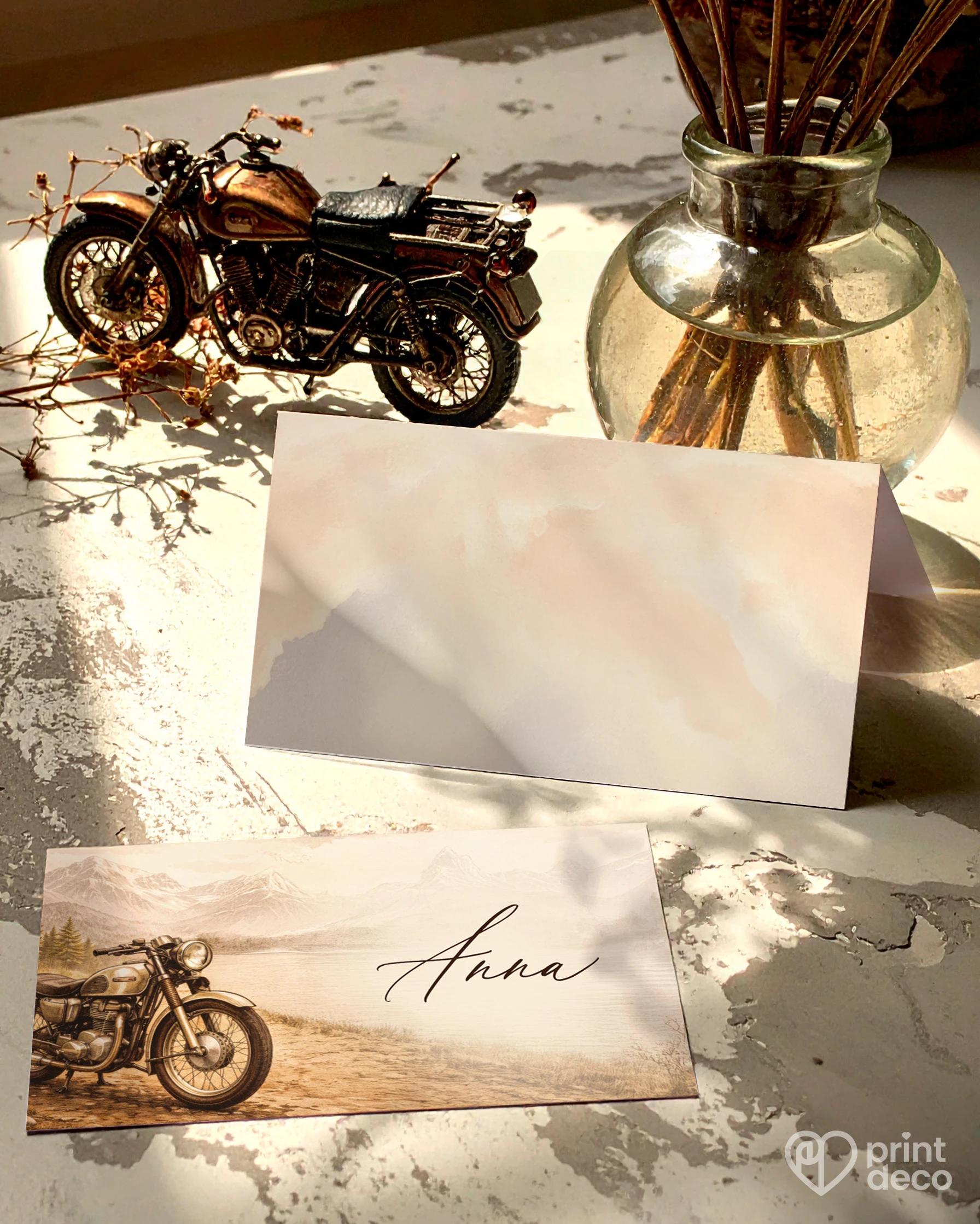 Jmenovky na oslavu pro motorkáře 05 1/2