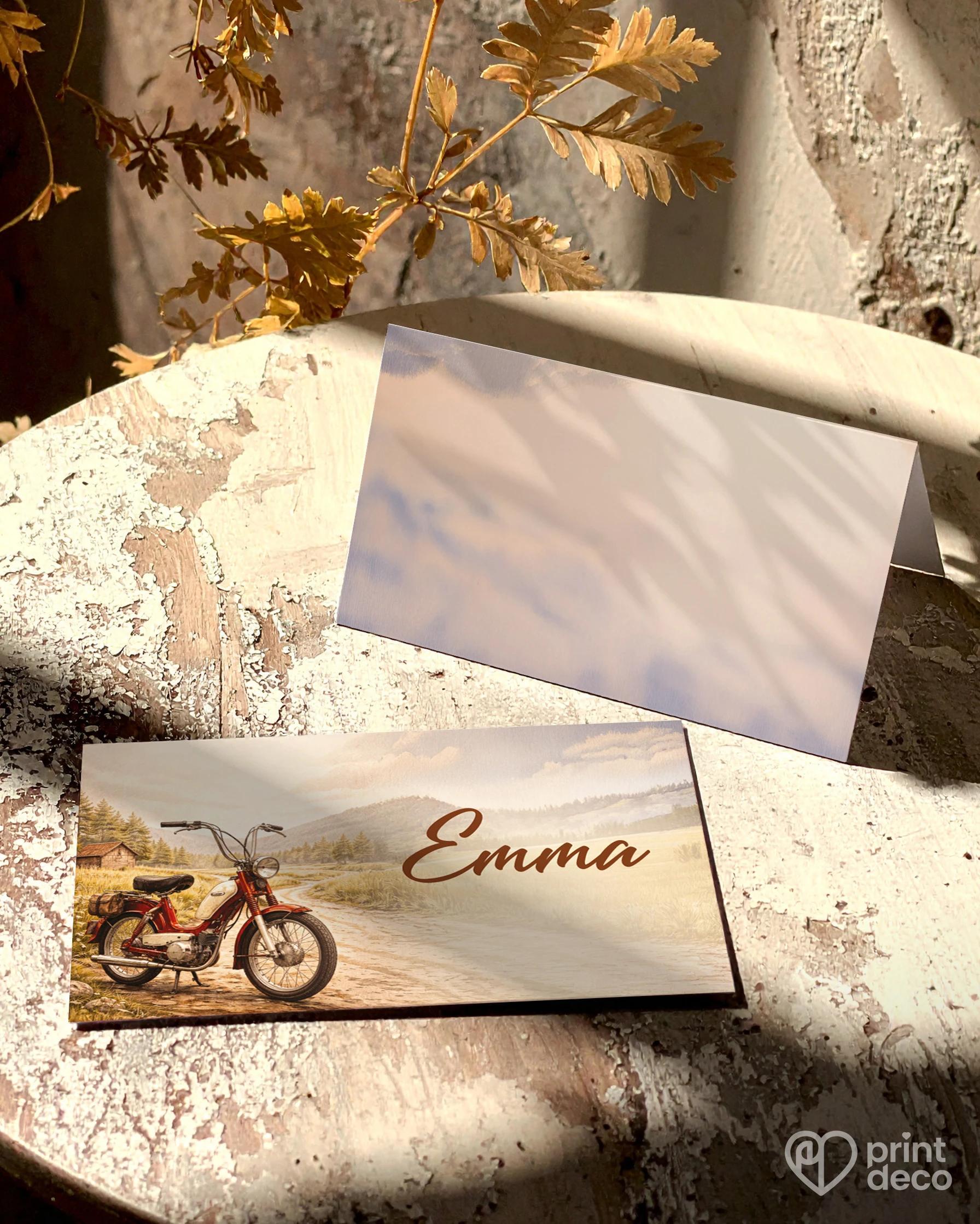 Jmenovky na oslavu pro motorkáře 06 1/2