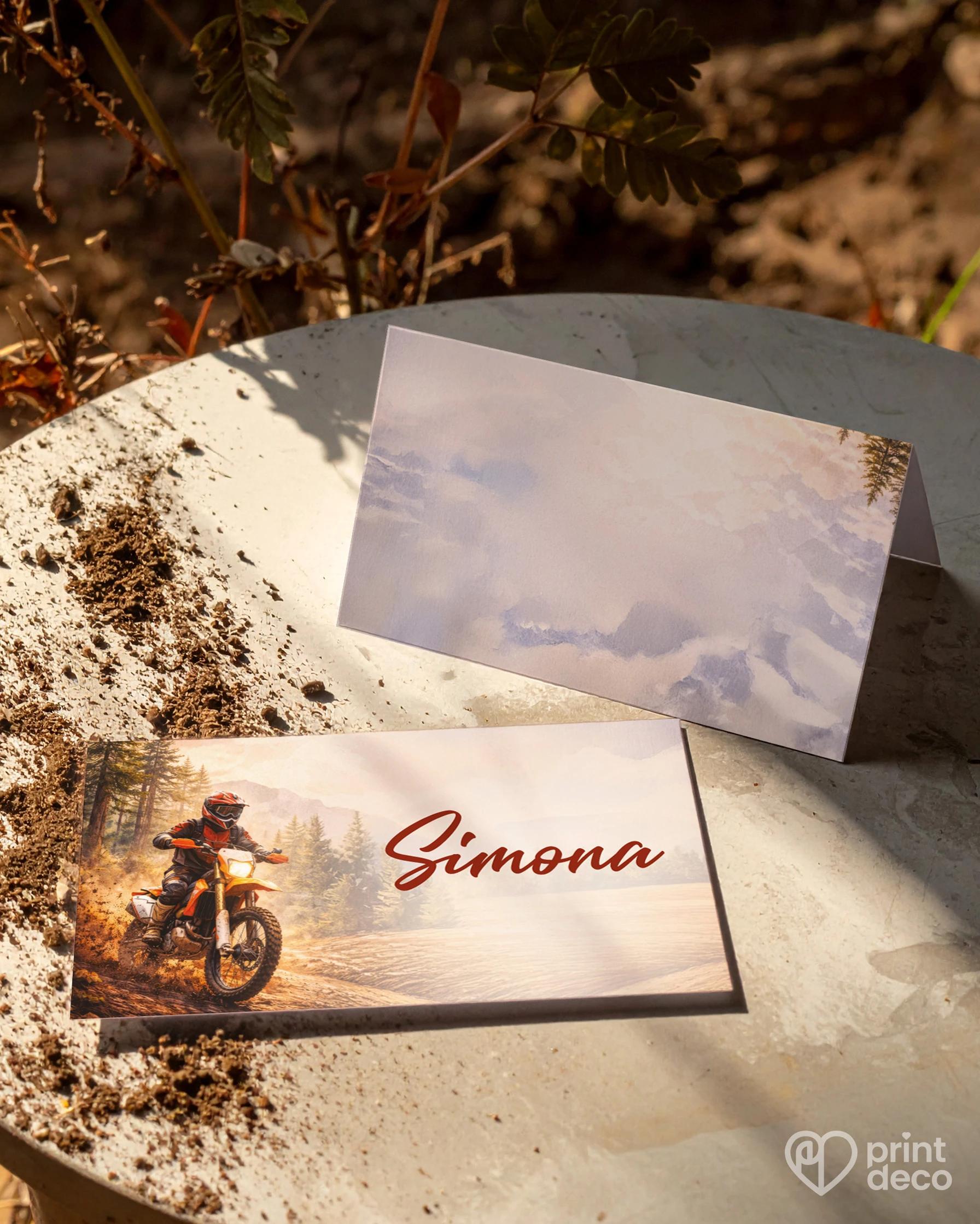 Jmenovky na oslavu pro motorkáře 07 1/2