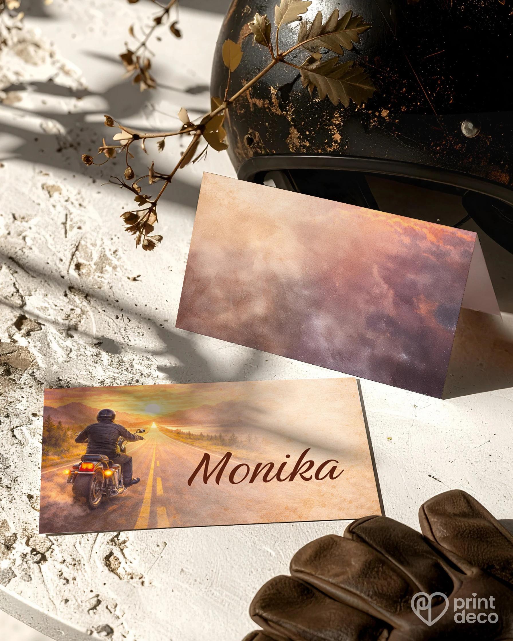 Jmenovky na oslavu pro motorkáře 09 1/2