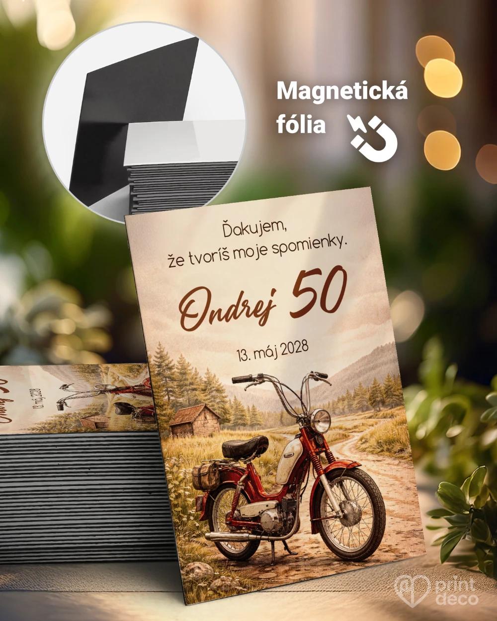 Pamätné magnetky z oslavy pre motorkára 06