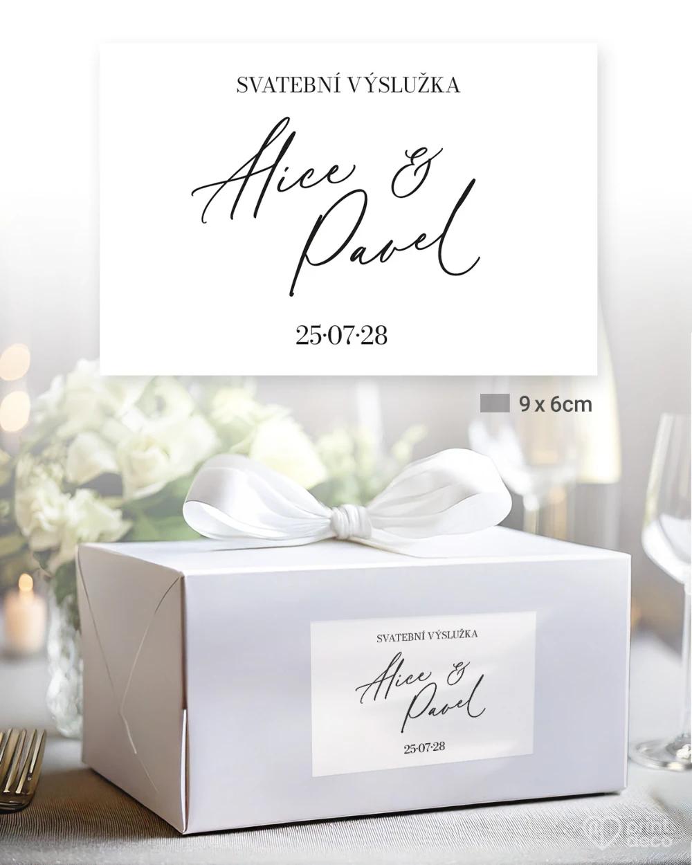 Svatební samolepky na výslužky Jemná elegance II 2/5