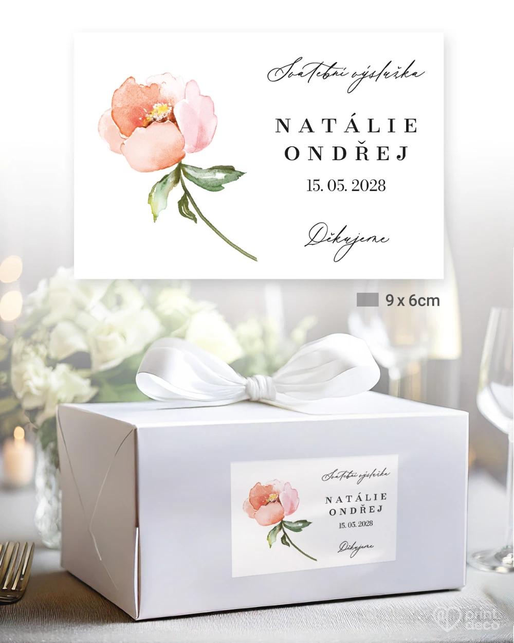 Svatební samolepky na výslužky Květinový slib IV 2/5