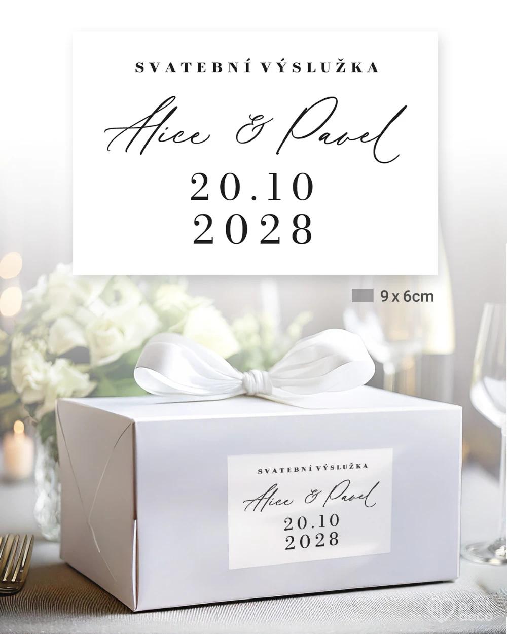 Svatební samolepky na výslužky Náš den 2/5