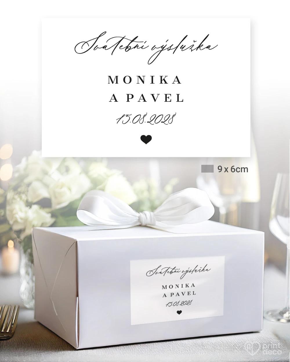 Svatební samolepky na výslužky Jedno srdce III 2/5