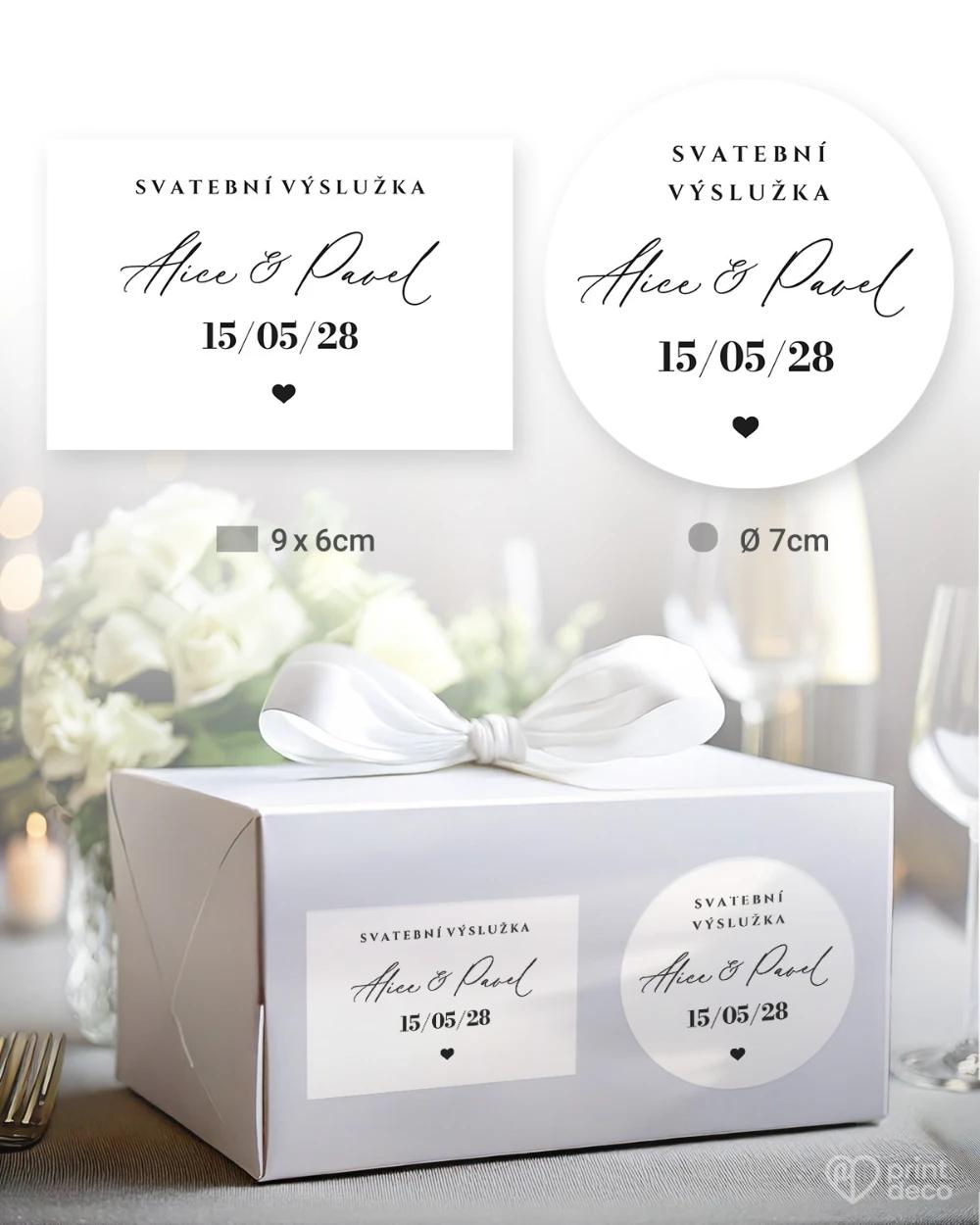 Svatební samolepky na výslužky Náš příběh 0/5