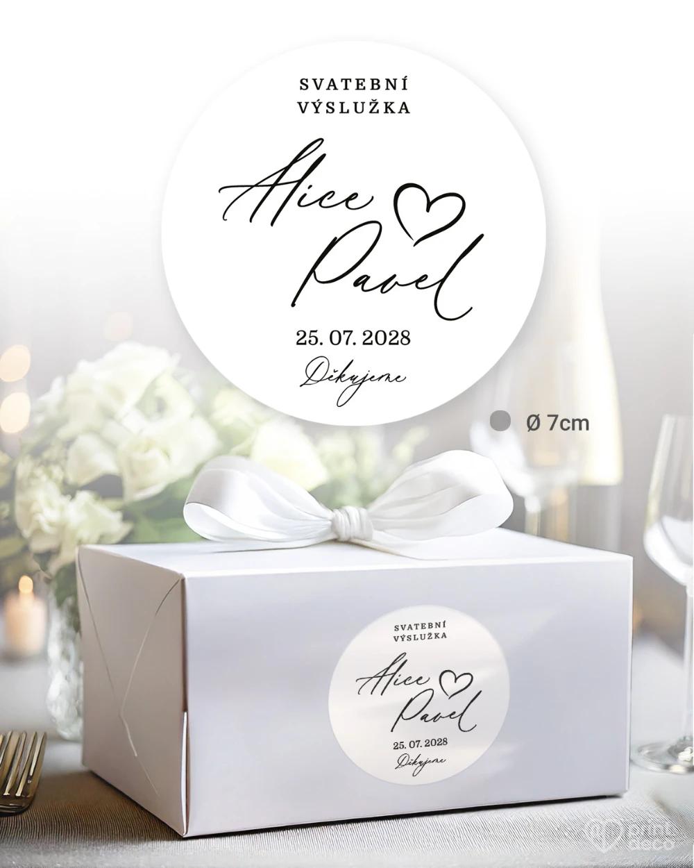 Svatební samolepky na výslužky Náš příběh III 4/5