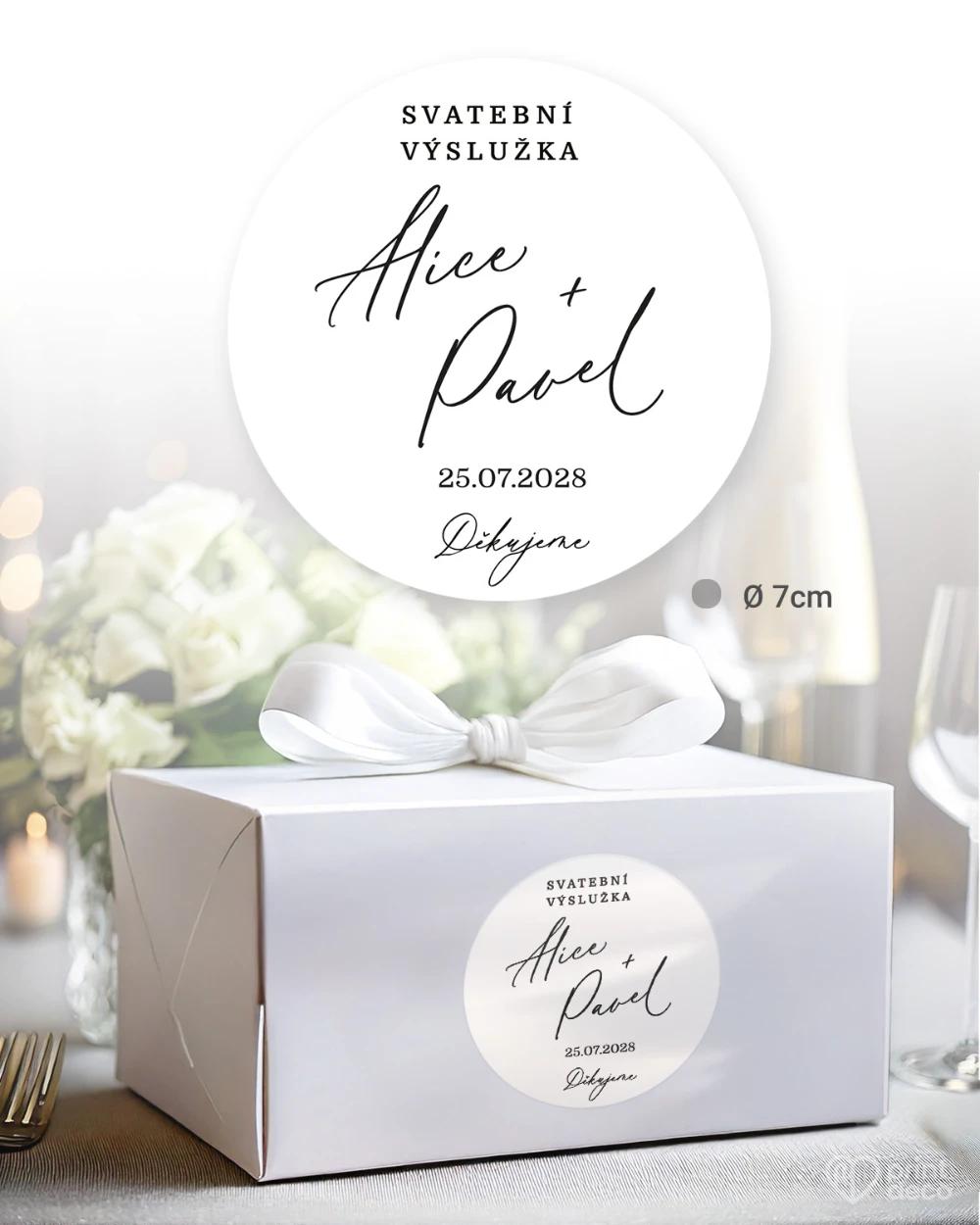 Svatební samolepky na výslužky O nás dvou II 2/5