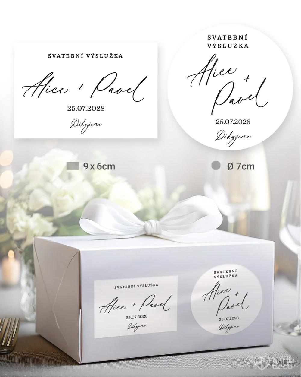 Svatební samolepky na výslužky O nás dvou II 0/5