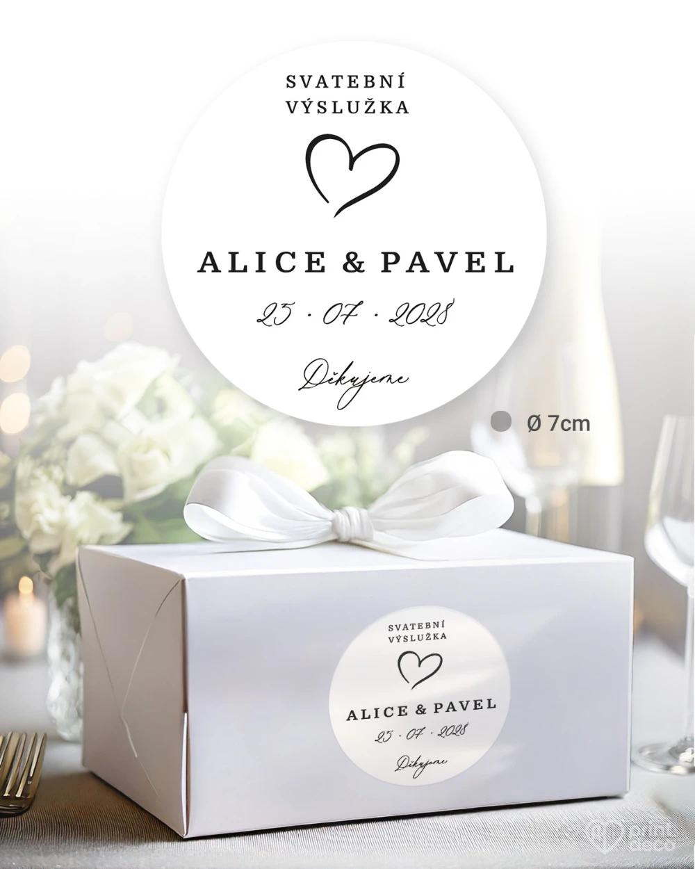 Svatební samolepky na výslužky Kruh lásky 4/5