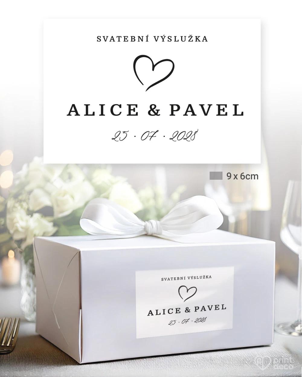 Svatební samolepky na výslužky Kruh lásky 3/5